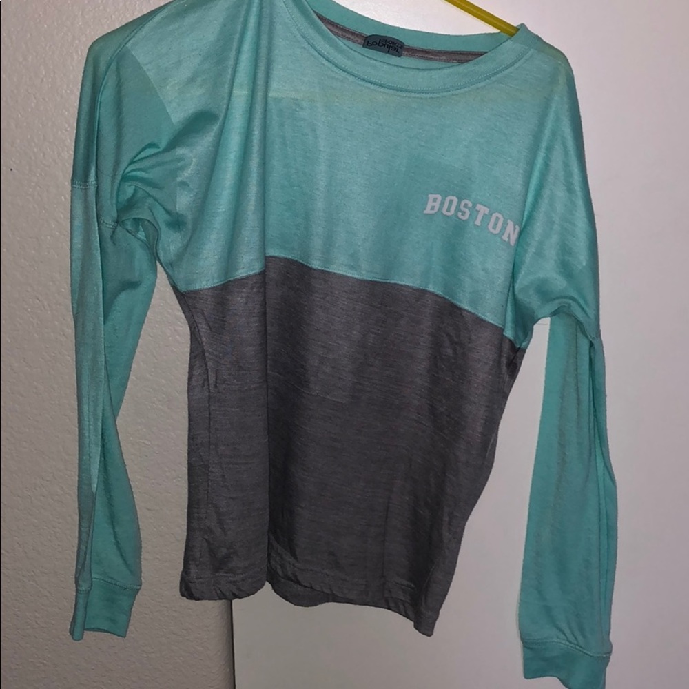 Boston grey and blue long sleeve